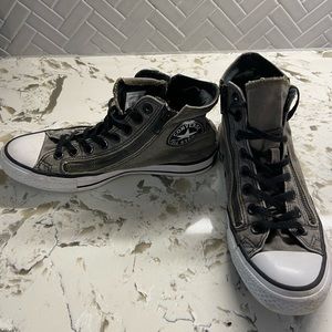 Converse Chuck Taylor All Star High Tops Gray with Zippers M6.5, W8.5